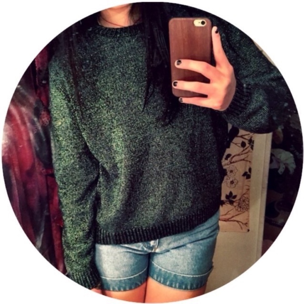 Limited | Metallic Green Sweater